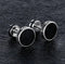 316L Surgical-Steel Greek Pattern Black Hypoallergenic Men & Women Stud Earrings